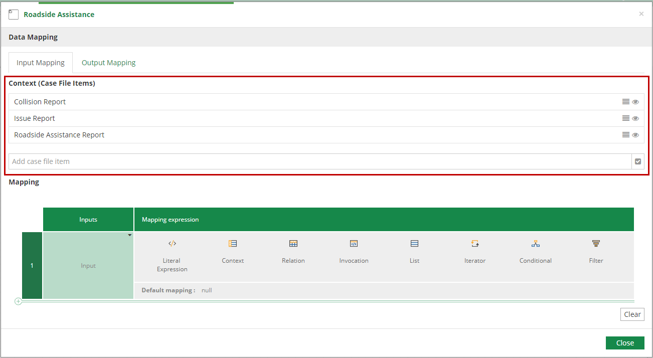 data input mapping 1