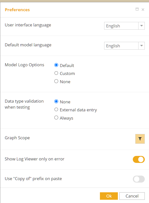 file preferences