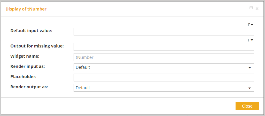 data types custom rendering configuration