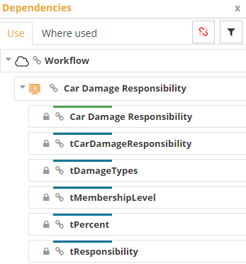 dependencies panel