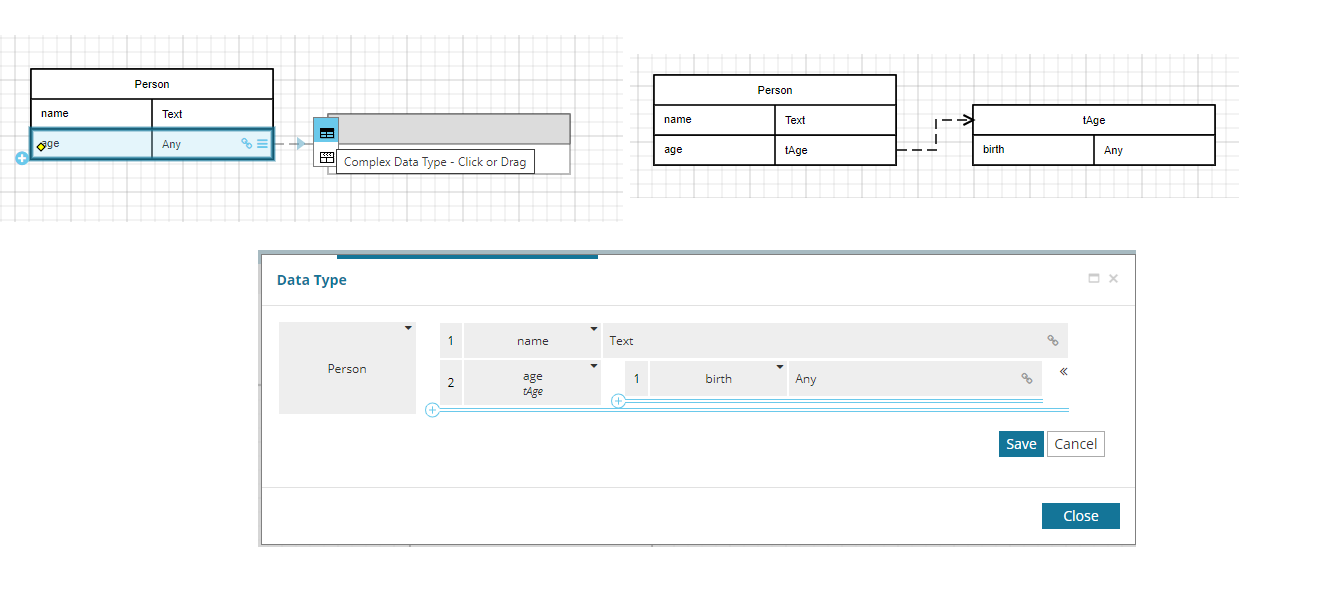 complex item definition reference