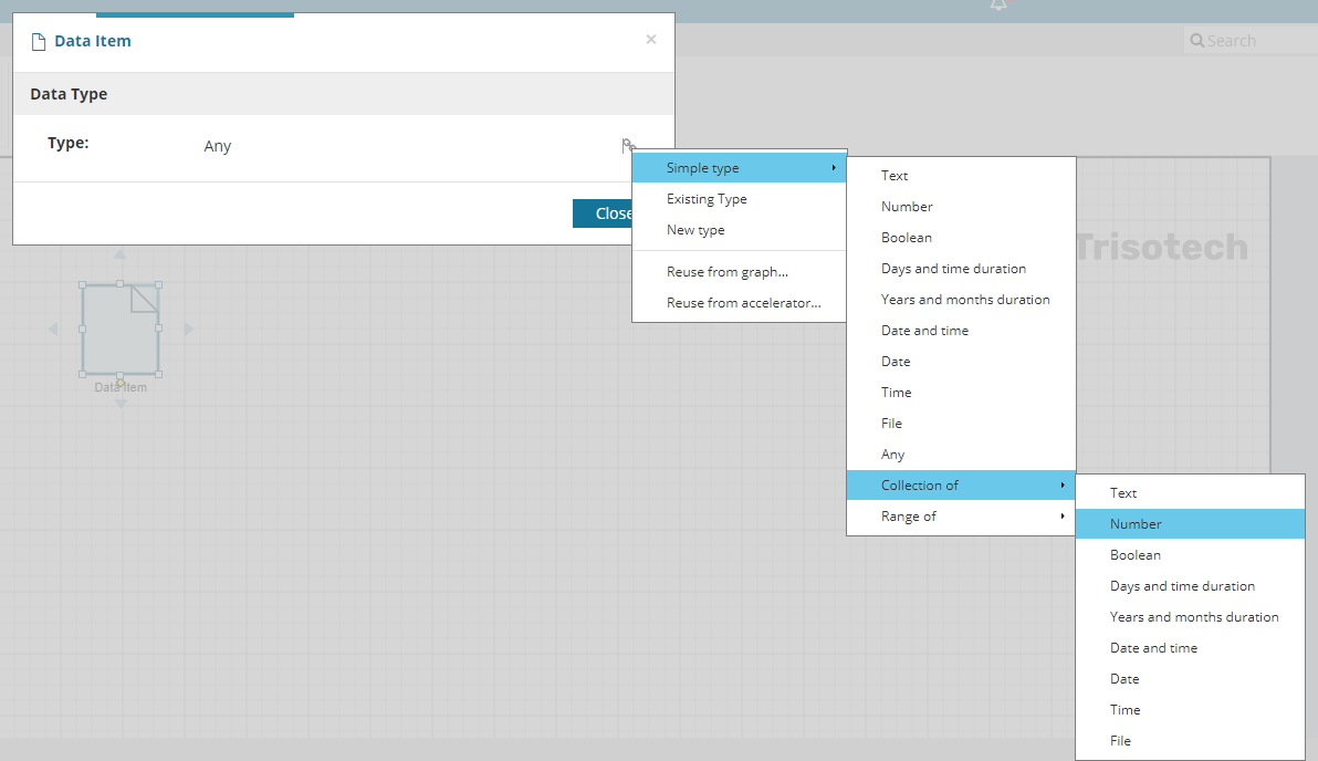 data types modal