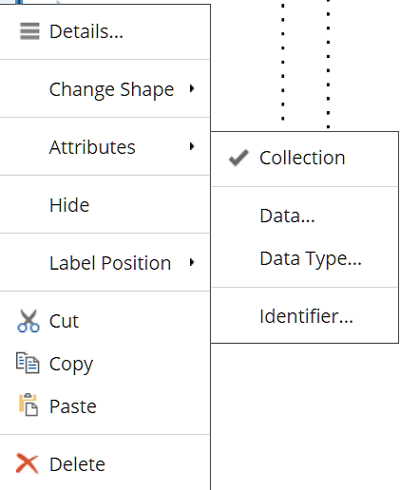 context menu data