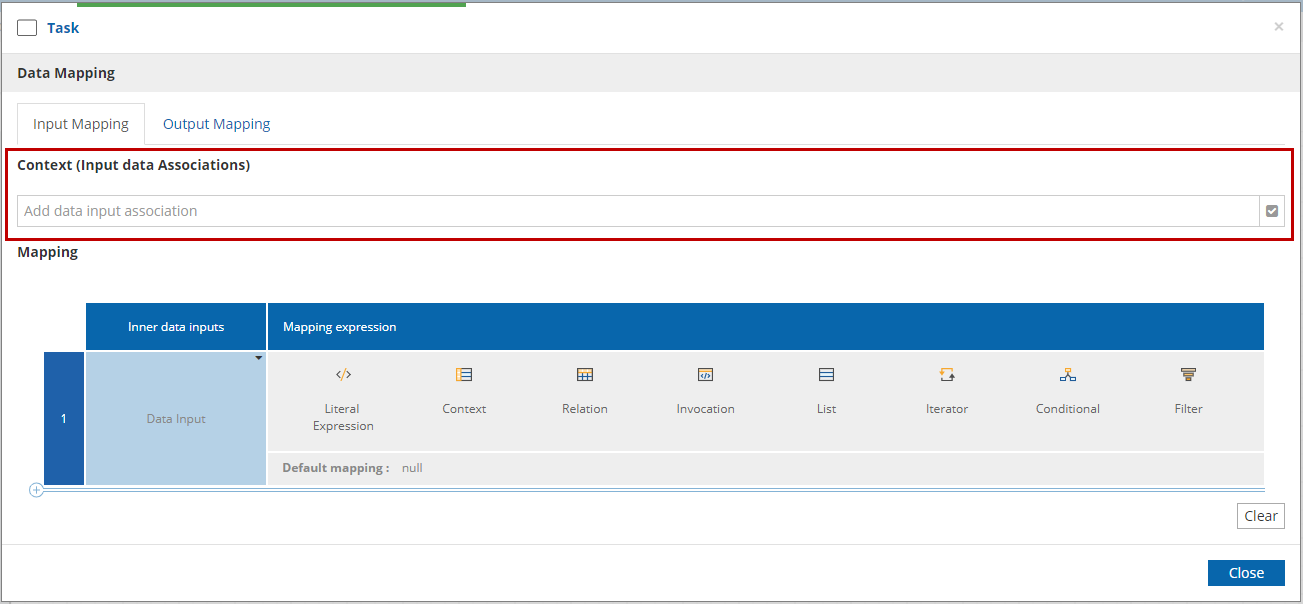 data input mapping 1