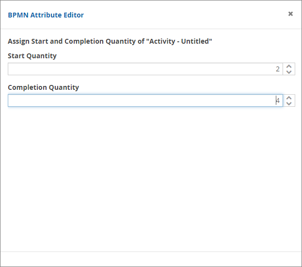 start completion quantity 2